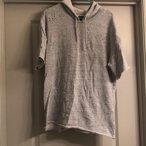 Short Sleeve Distressed Hoodie!